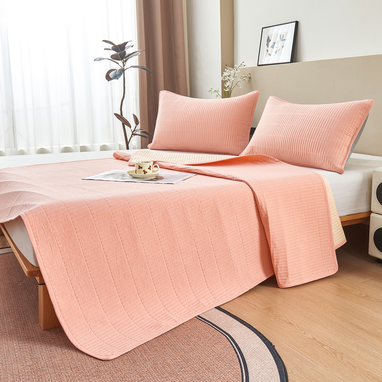 91家纺网 家纺一手货源 找家纺 （总）拾小柒 2025新款A类全棉水洗棉床盖防水隔尿床护垫防滑隔脏姨妈垫