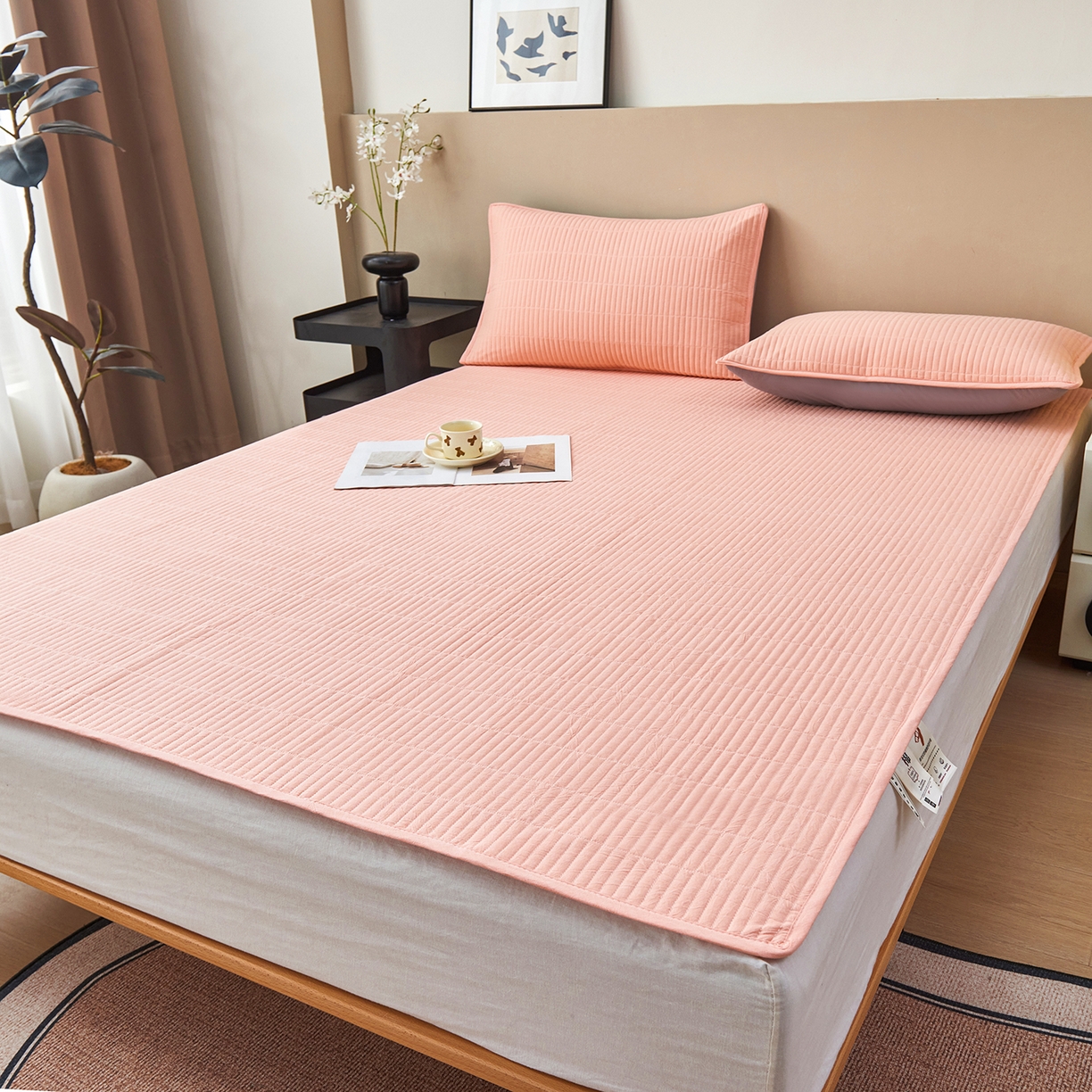 91家纺网 家纺一手货源 找家纺 （总）拾小柒 2025新款A类全棉水洗棉床盖防水隔尿床护垫防滑隔脏姨妈垫