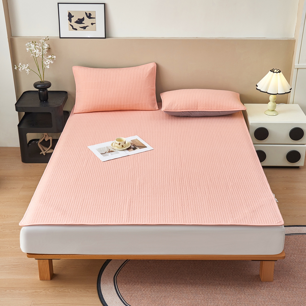 91家纺网 家纺一手货源 找家纺 （总）拾小柒 2025新款A类全棉水洗棉床盖防水隔尿床护垫防滑隔脏姨妈垫