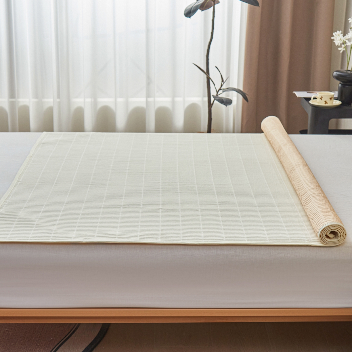 91家纺网 家纺一手货源 找家纺 拾小柒 2025新款A类全棉水洗棉床盖防水隔尿床护垫防滑隔脏姨妈垫 鹅黄色