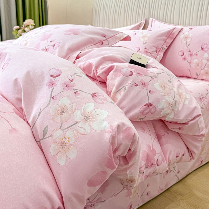 91家纺网 家纺一手货源 找家纺 （总）木易家居 2025新款100%全棉纯棉加厚四件套（礼盒包装）（提供买家秀）