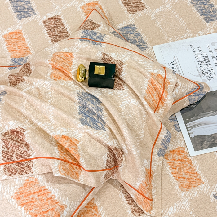 91家纺网 家纺一手货源 找家纺 木易家居 2026新款100%全棉纯棉加厚四件套（礼盒包装）（提供买家秀） 巴达木-咖