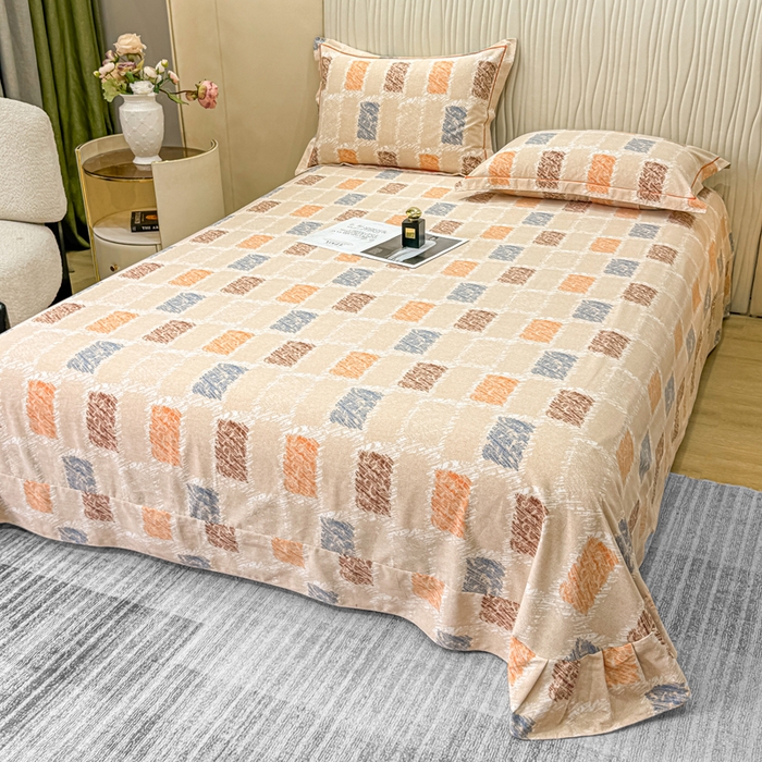 91家纺网 家纺一手货源 找家纺 木易家居 2026新款100%全棉纯棉加厚四件套（礼盒包装）（提供买家秀） 巴达木-咖