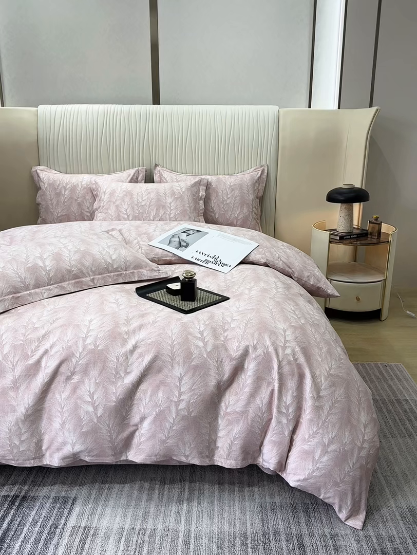 91家纺网 家纺一手货源 找家纺 木易家居 2026新款100%全棉纯棉加厚四件套（礼盒包装）（提供买家秀） 丰收季节-粉