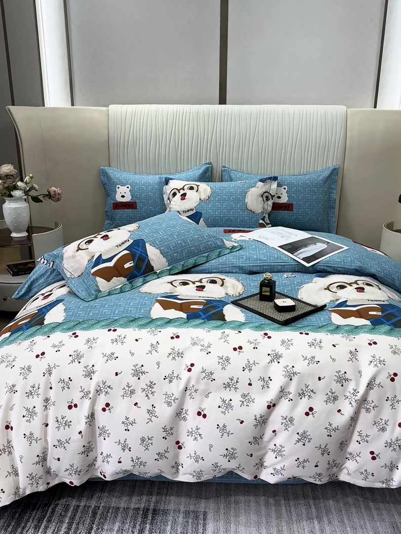 91家纺网 家纺一手货源 找家纺 木易家居 2026新款100%全棉纯棉加厚四件套（礼盒包装）（提供买家秀） 凯宝-蓝