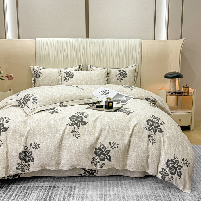 91家纺网 家纺一手货源 找家纺 木易家居 2026新款100%全棉纯棉加厚四件套（礼盒包装）（提供买家秀） 薇薇安