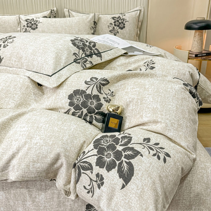 91家纺网 家纺一手货源 找家纺 木易家居 2026新款100%全棉纯棉加厚四件套（礼盒包装）（提供买家秀） 薇薇安