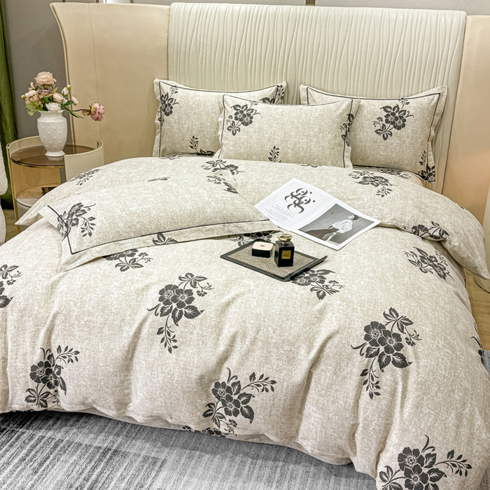 91家纺网 家纺一手货源 找家纺 木易家居 2026新款100%全棉纯棉加厚四件套（礼盒包装）（提供买家秀） 薇薇安