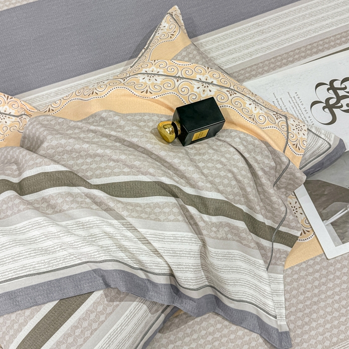 91家纺网 家纺一手货源 找家纺 木易家居 2026新款100%全棉纯棉加厚四件套（礼盒包装）（提供买家秀） 肖邦-灰