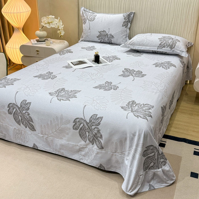 91家纺网 家纺一手货源 找家纺 木易家居 2026新款100%全棉纯棉加厚四件套（礼盒包装）（提供买家秀） 一叶知秋