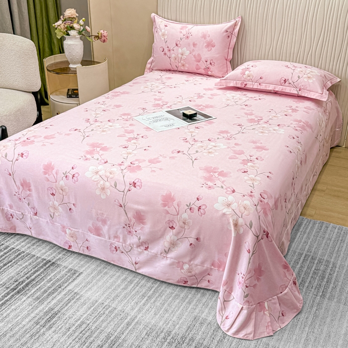 91家纺网 家纺一手货源 找家纺 木易家居 2026新款100%全棉纯棉加厚四件套（礼盒包装）（提供买家秀） 云雨轩-粉