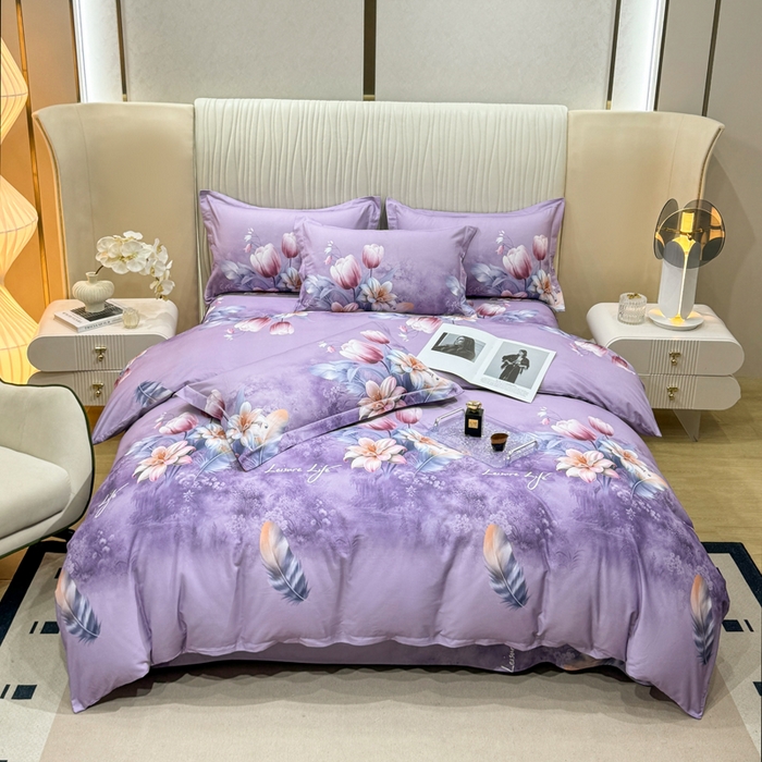 木易家居 2026新款100%全棉纯棉加厚四件套（礼盒包装）（提供买家秀） 紫气东来