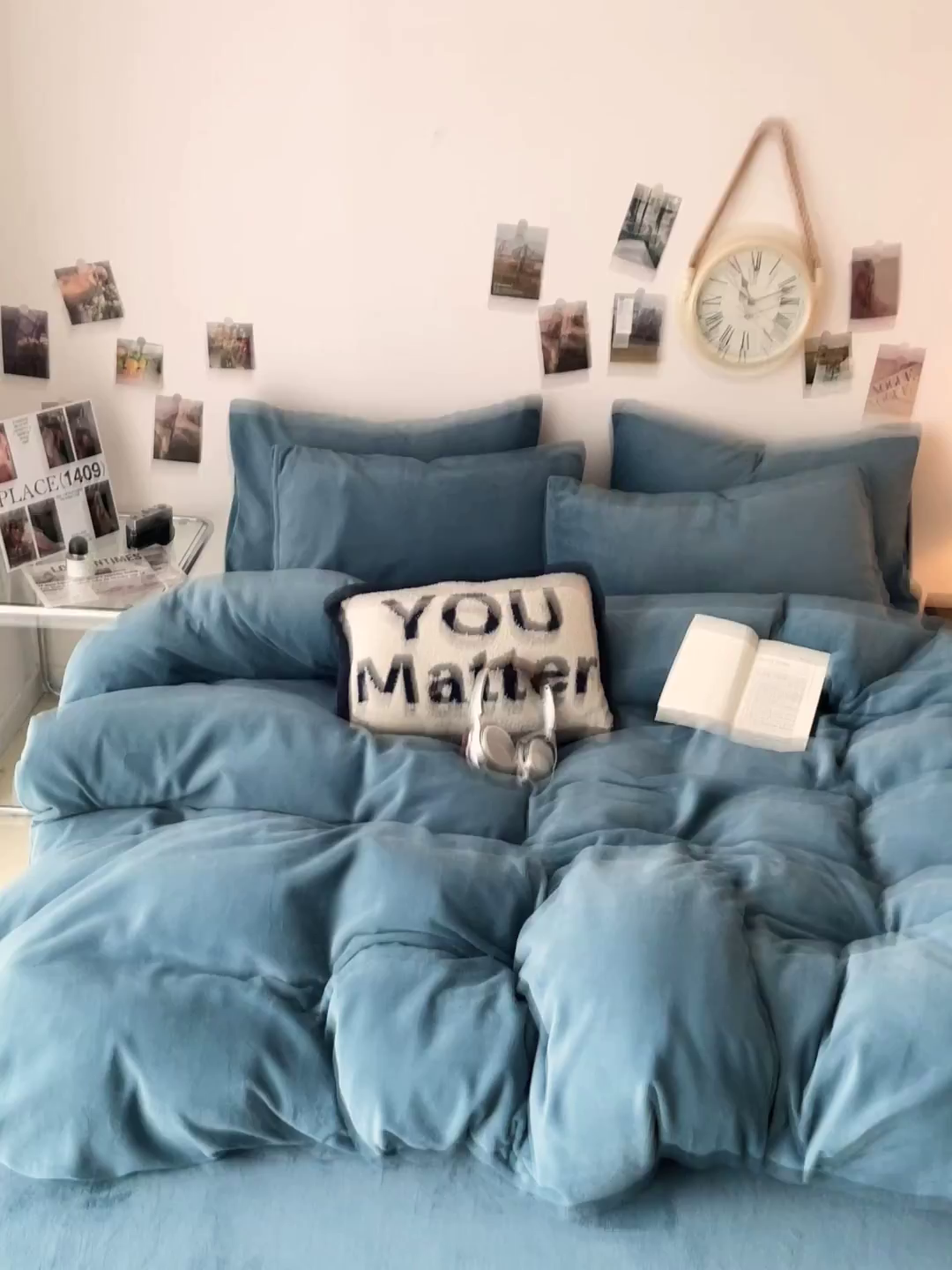 91家纺网 家纺一手货源 找家纺 顺兴家居 2025新款简约纯色双拼牛奶绒四件套（风格一） 宾利蓝