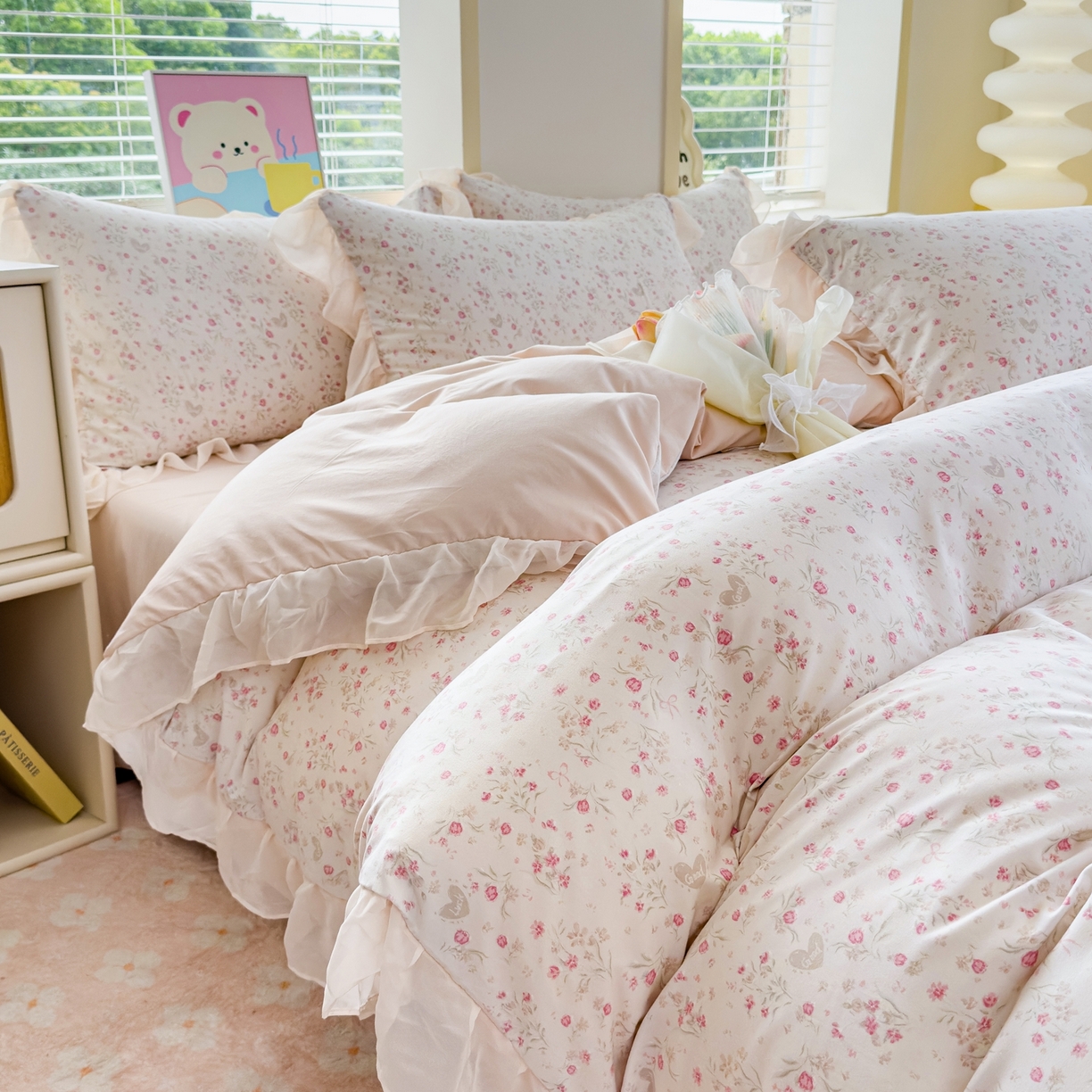 91家纺网 家纺一手货源 找家纺 （总）橘子家 2025新款云纱四件套