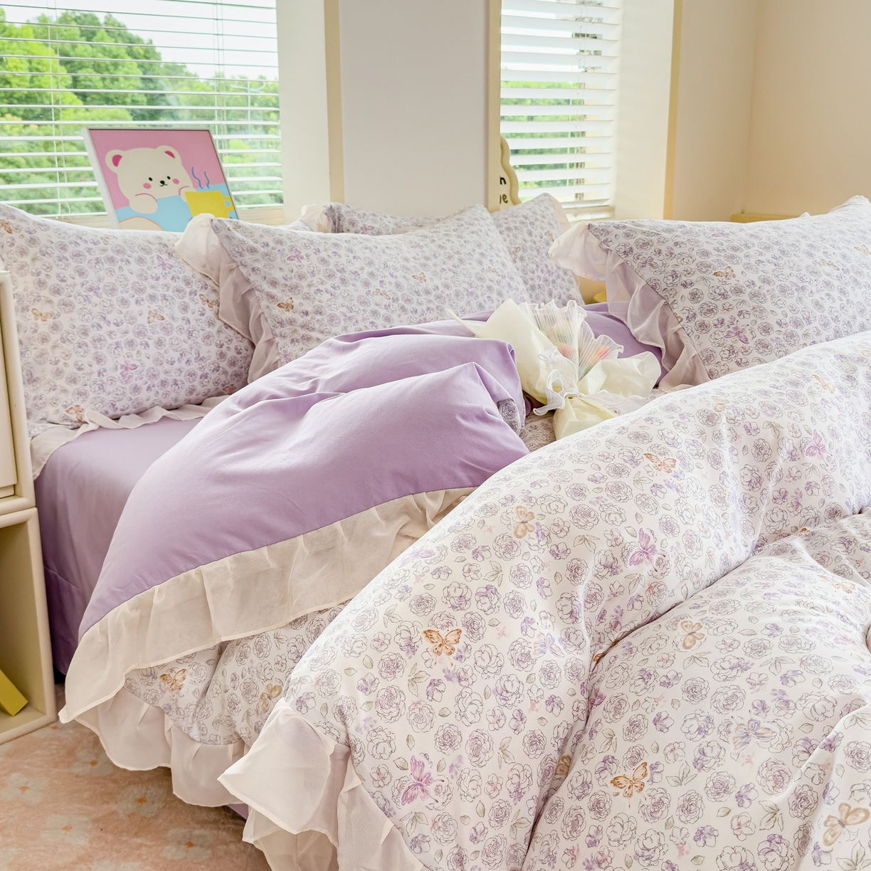 91家纺网 家纺一手货源 找家纺 （总）橘子家 2025新款云纱四件套