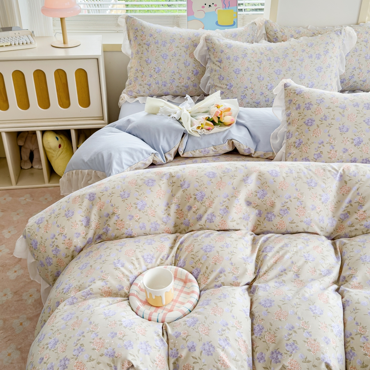 91家纺网 家纺一手货源 找家纺 （总）橘子家 2025新款云纱四件套