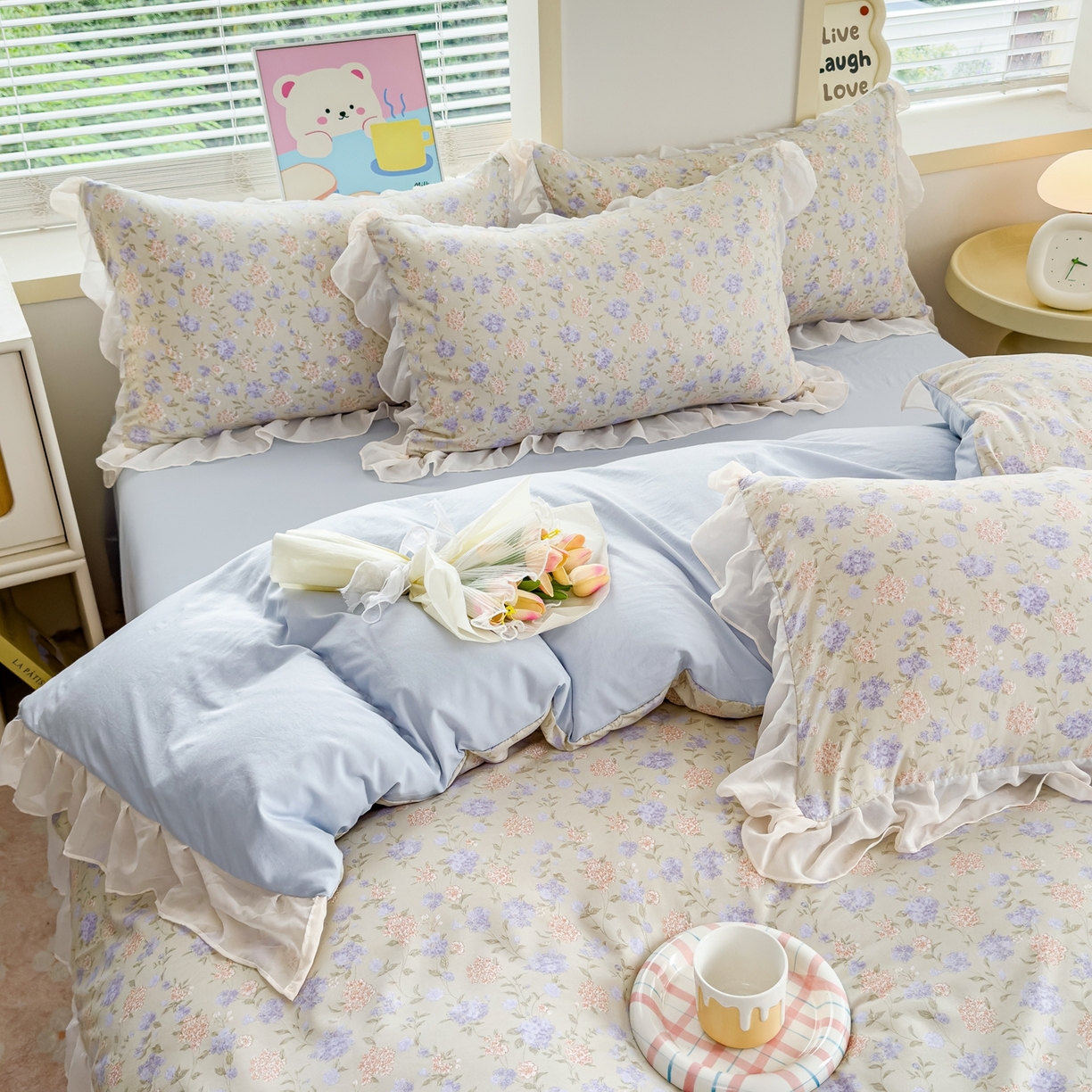 91家纺网 家纺一手货源 找家纺 （总）橘子家 2025新款云纱四件套