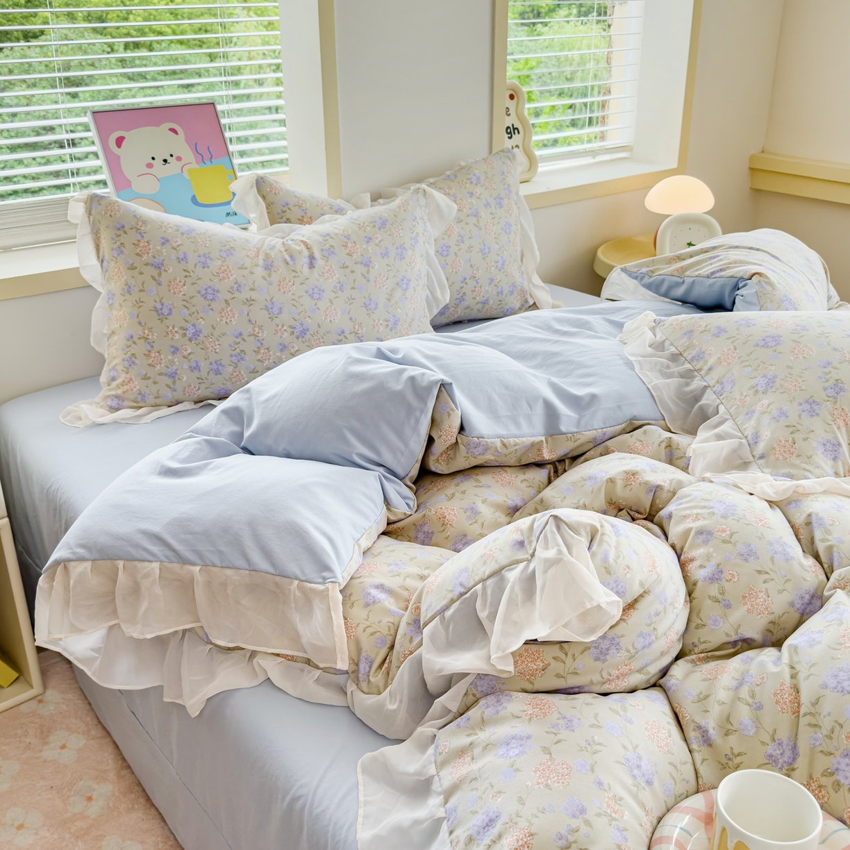 91家纺网 家纺一手货源 找家纺 （总）橘子家 2025新款云纱四件套