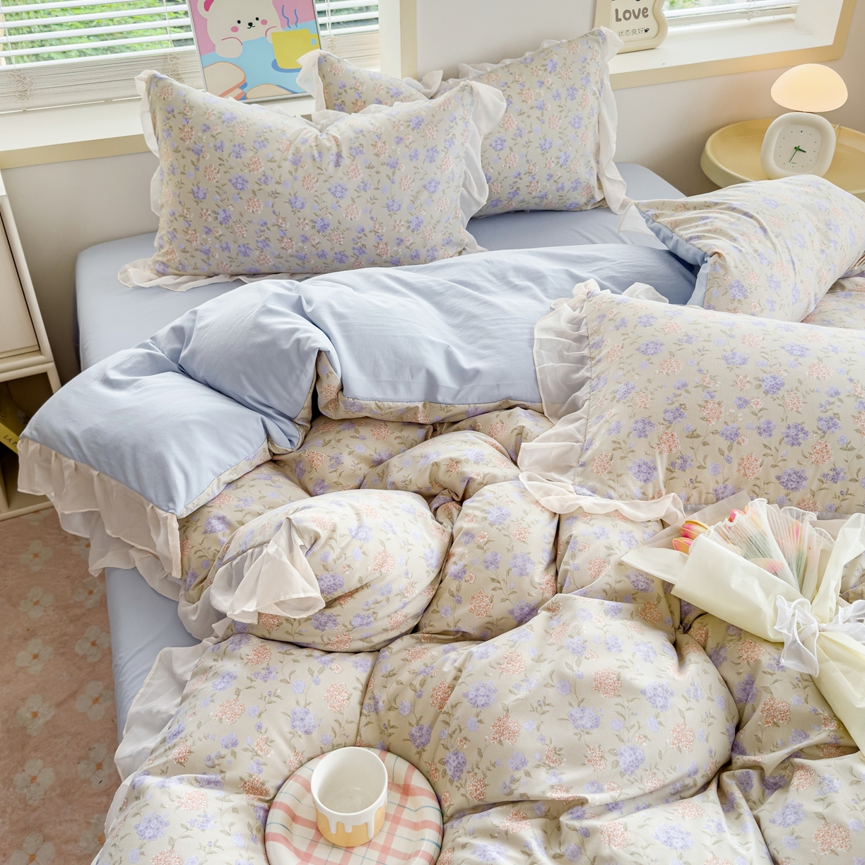 91家纺网 家纺一手货源 找家纺 （总）橘子家 2025新款云纱四件套