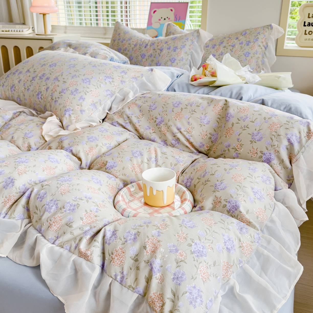 91家纺网 家纺一手货源 找家纺 （总）橘子家 2025新款云纱四件套