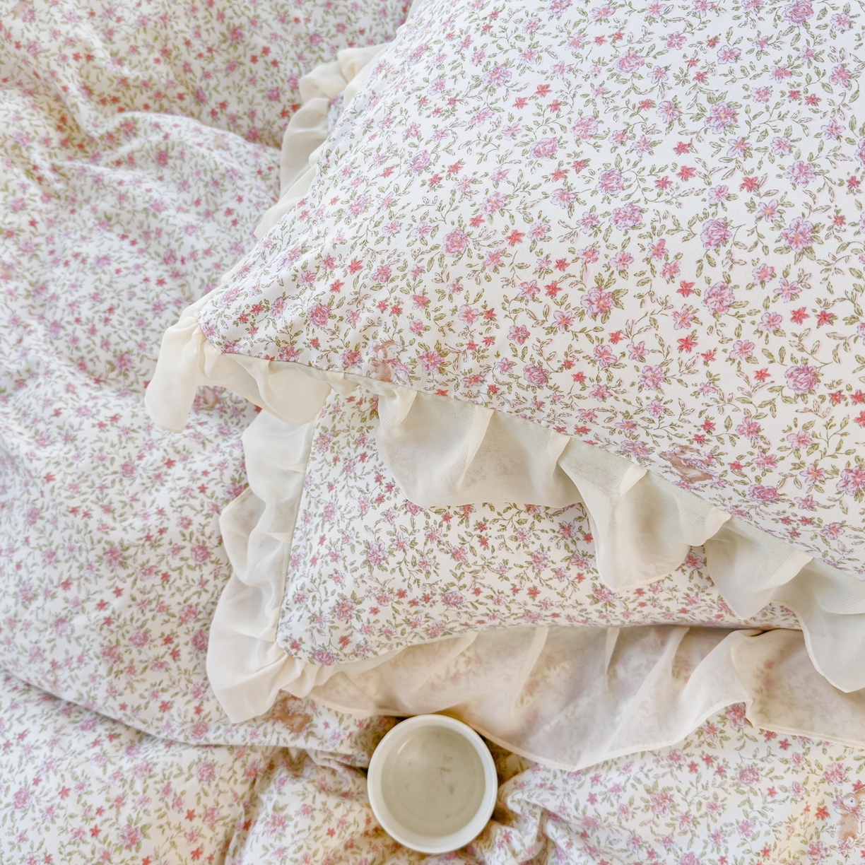 91家纺网 家纺一手货源 找家纺 橘子家 2025新款云纱四件套 兰亭序