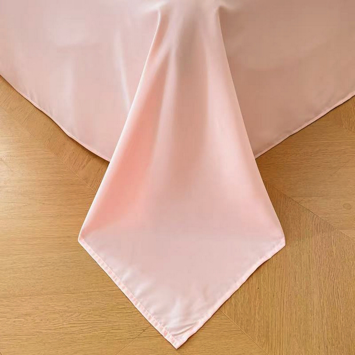 91家纺网 家纺一手货源 找家纺 易禾家纺 2025新款韩版卡通兔毛贴布绣水洗棉四件套学生宿舍三件套-炸毛小猫 炸毛小猫——粉