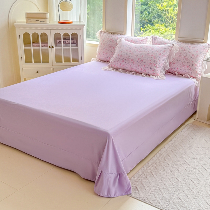 91家纺网 家纺一手货源 找家纺 橘子家 2025新款云纱四件套 甜梦