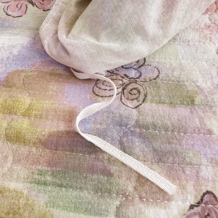 91家纺网 家纺一手货源 找家纺 尚美 2025新款法式小黑边云感四件套床盖款 彩绘蝴蝶