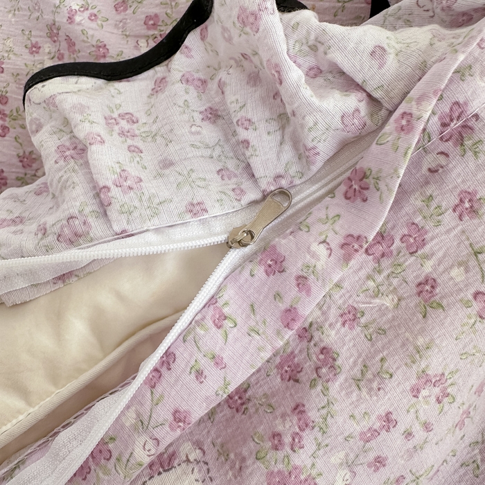 91家纺网 家纺一手货源 找家纺 尚美 2025新款法式小黑边云感四件套床盖款 可爱兔