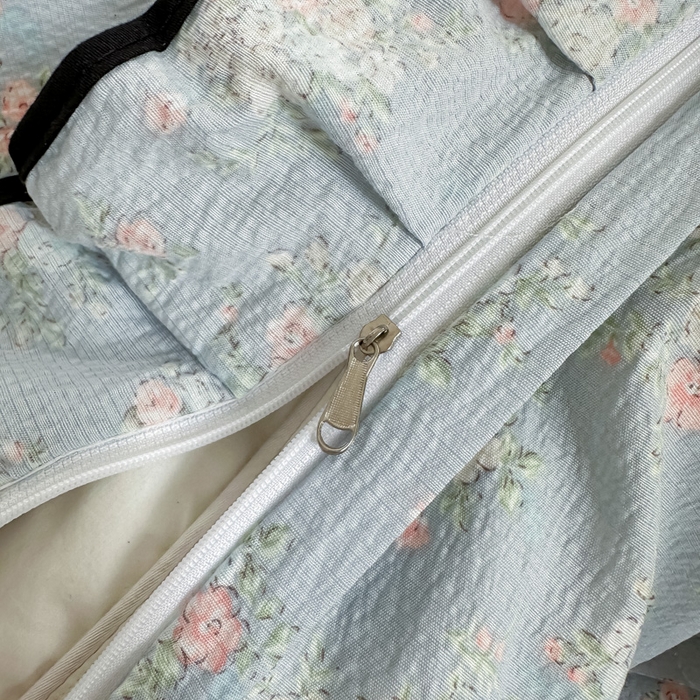 91家纺网 家纺一手货源 找家纺 尚美 2025新款法式小黑边云感四件套床盖款 兰亭