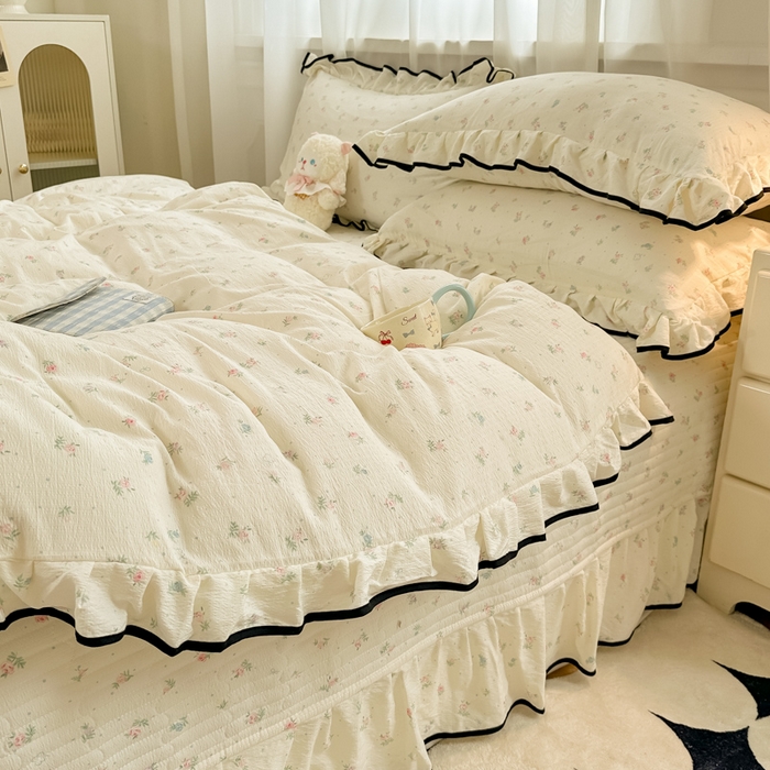 91家纺网 家纺一手货源 找家纺 尚美 2025新款法式小黑边云感四件套床盖款 清晰