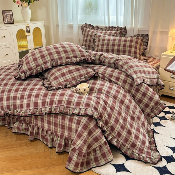 尚美 2025新款法式小黑边云感四件套床盖款 格调