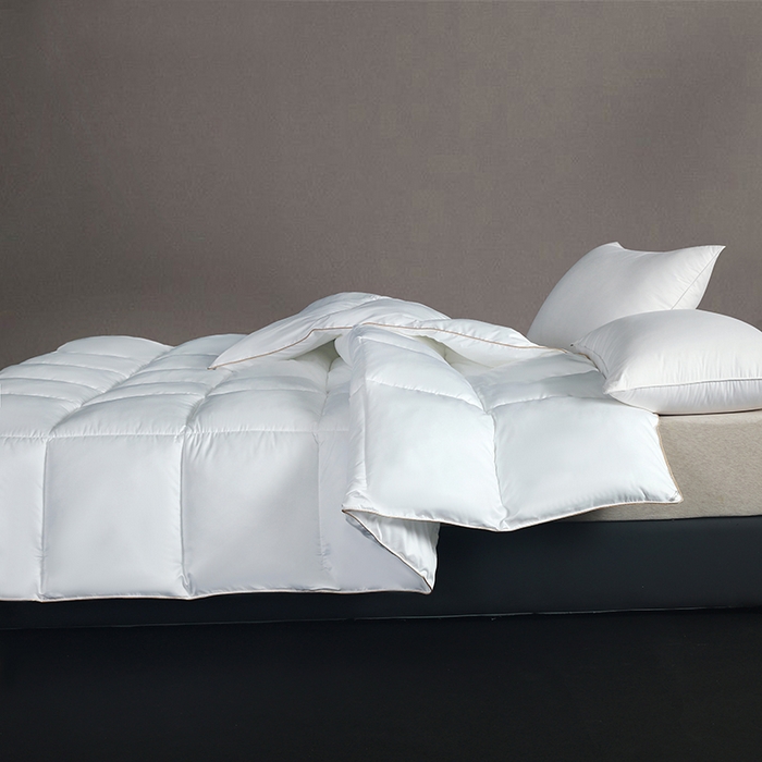 91家纺网 家纺一手货源 找家纺 2025新款加厚羽丝绒被子酒店被芯被子白丝绒棉被空调被（提供买家秀） 暖白色