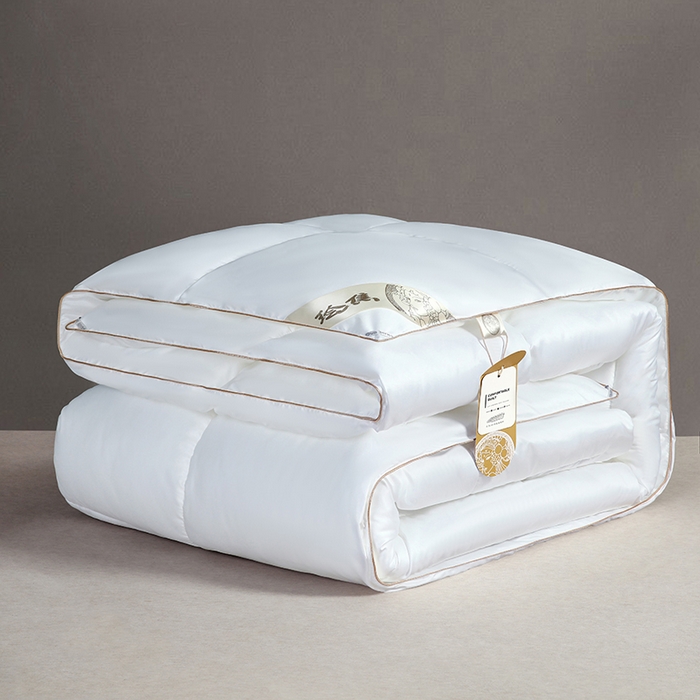 91家纺网 家纺一手货源 找家纺 2025新款加厚羽丝绒被子酒店被芯被子白丝绒棉被空调被（提供买家秀） 暖白色