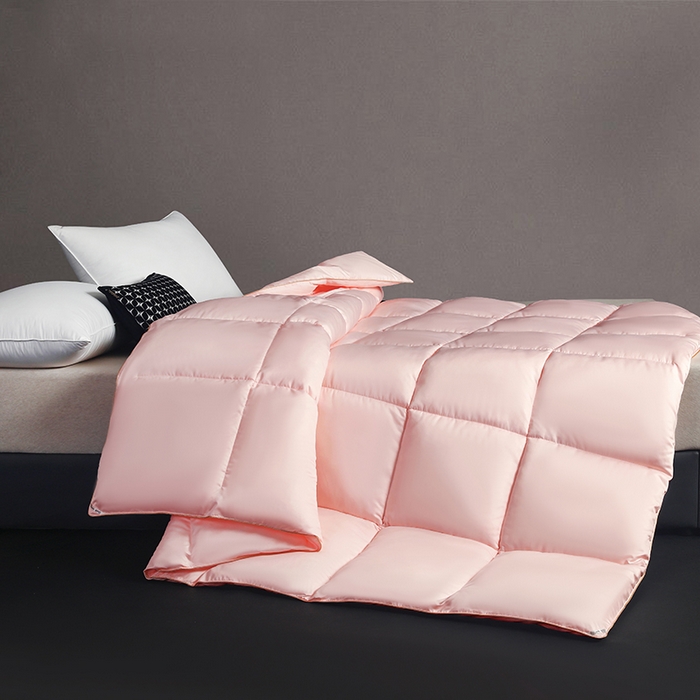 91家纺网 家纺一手货源 找家纺 2025新款加厚羽丝绒被子酒店被芯被子白丝绒棉被空调被（提供买家秀） 暖玉色