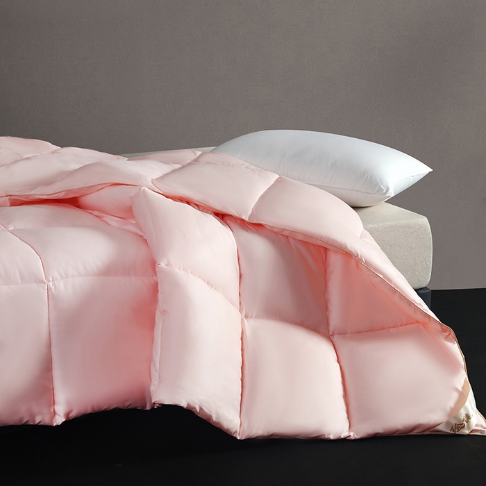 91家纺网 家纺一手货源 找家纺 2025新款加厚羽丝绒被子酒店被芯被子白丝绒棉被空调被（提供买家秀） 暖玉色