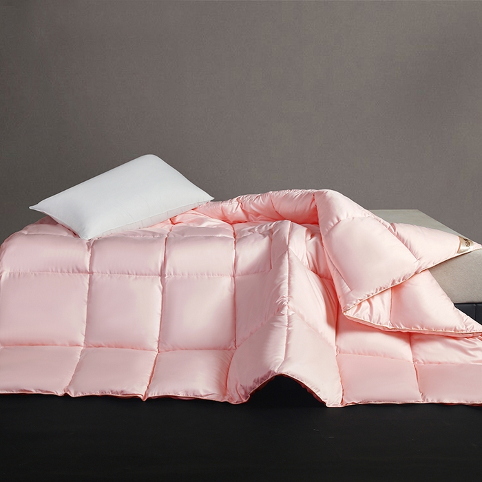 91家纺网 家纺一手货源 找家纺 2025新款加厚羽丝绒被子酒店被芯被子白丝绒棉被空调被（提供买家秀） 暖玉色