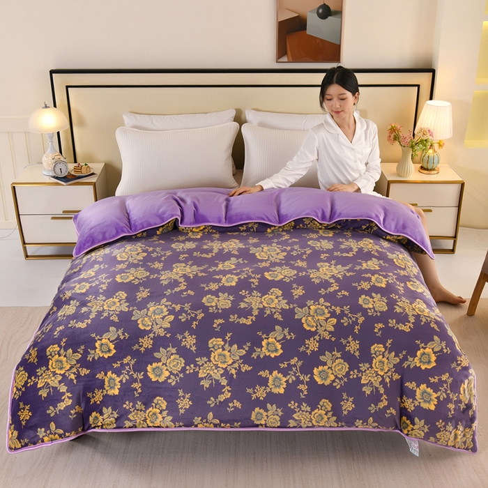 91家纺网 家纺一手货源 找家纺 （总）望淮家纺 2025牛奶绒小包边单被套