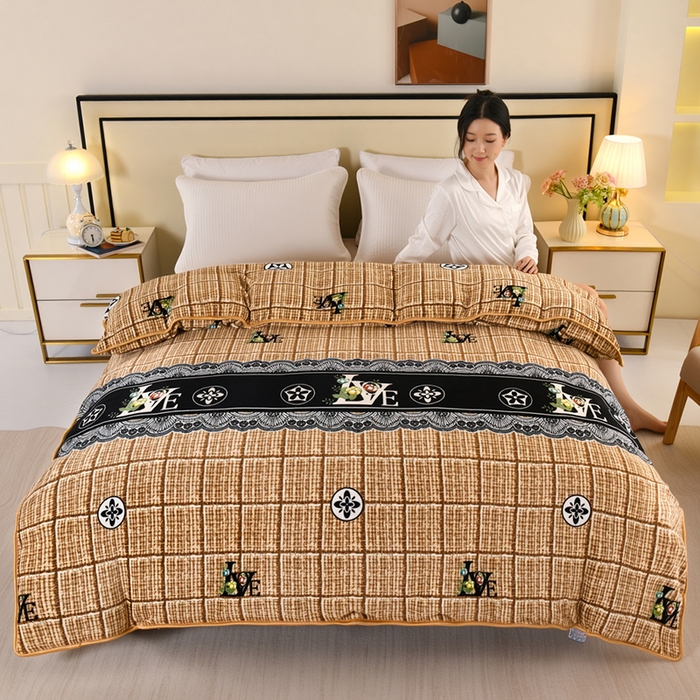 91家纺网 家纺一手货源 找家纺 （总）望淮家纺 2025牛奶绒小包边单被套