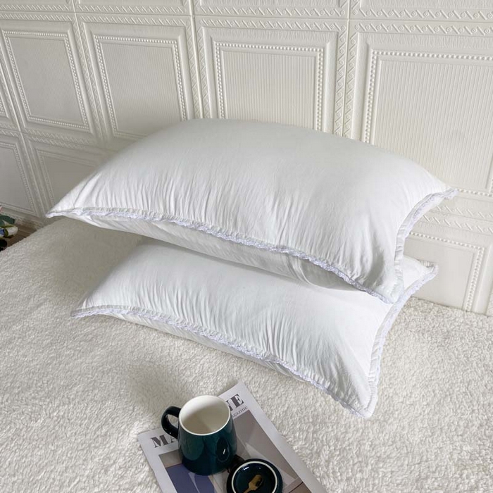 91家纺网 家纺一手货源 找家纺 卡奥家纺 2025新款A类纯棉色织枕套单枕套枕套单件 白青年