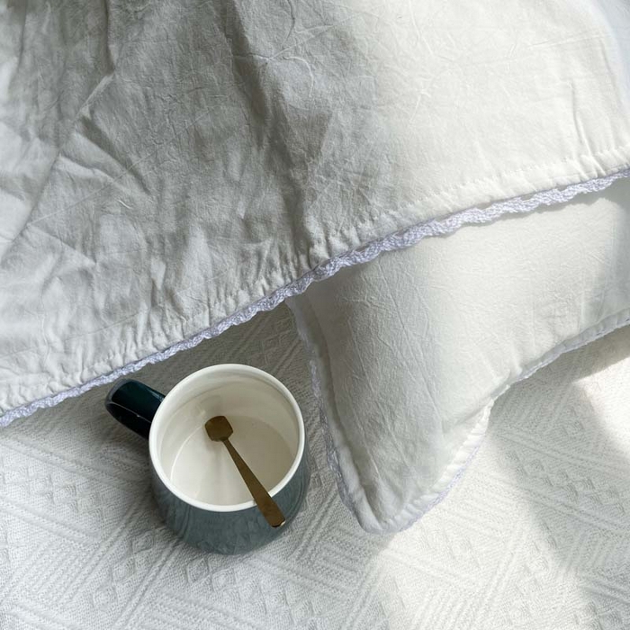 91家纺网 家纺一手货源 找家纺 卡奥家纺 2025新款A类纯棉色织枕套单枕套枕套单件 白青年