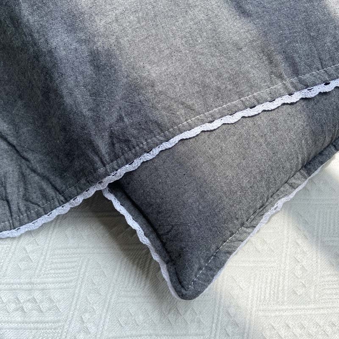 91家纺网 家纺一手货源 找家纺 卡奥家纺 2025新款A类纯棉色织枕套单枕套枕套单件 黑青年