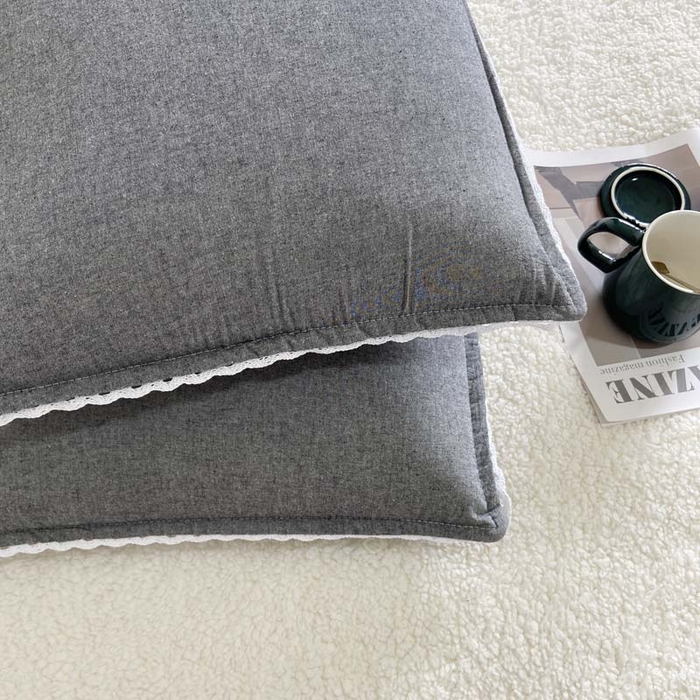 91家纺网 家纺一手货源 找家纺 卡奥家纺 2025新款A类纯棉色织枕套单枕套枕套单件 黑青年