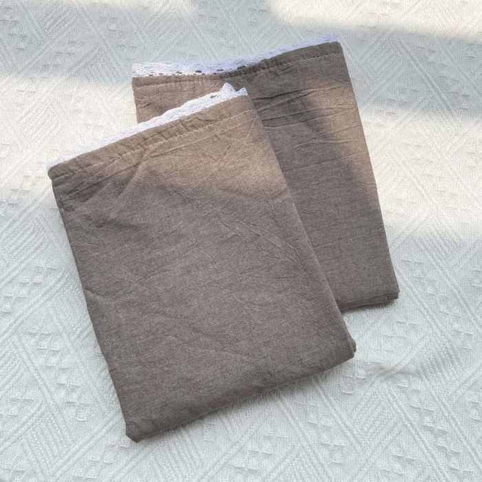 91家纺网 家纺一手货源 找家纺 卡奥家纺 2025新款A类纯棉色织枕套单枕套枕套单件 咖青年