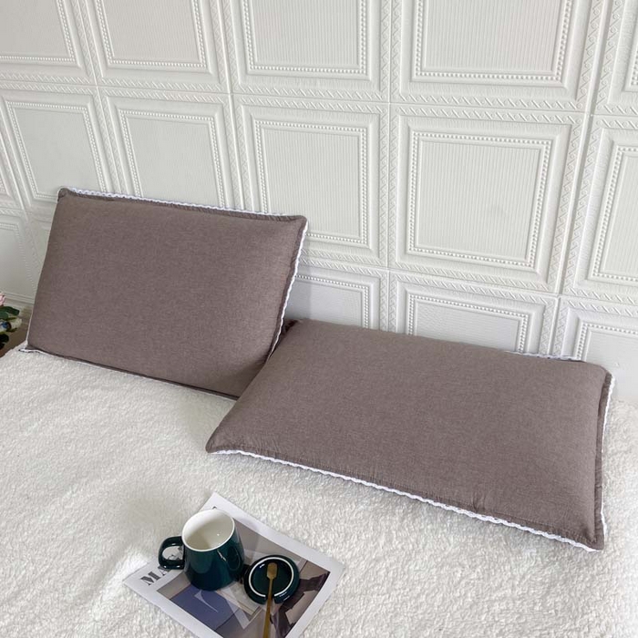 91家纺网 家纺一手货源 找家纺 卡奥家纺 2025新款A类纯棉色织枕套单枕套枕套单件 咖青年