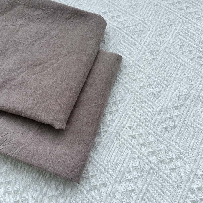 91家纺网 家纺一手货源 找家纺 卡奥家纺 2025新款A类纯棉色织枕套单枕套枕套单件 咖青年