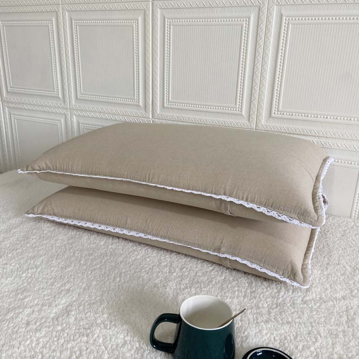 91家纺网 家纺一手货源 找家纺 卡奥家纺 2025新款A类纯棉色织枕套单枕套枕套单件 米驼