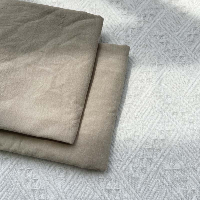 91家纺网 家纺一手货源 找家纺 卡奥家纺 2025新款A类纯棉色织枕套单枕套枕套单件 米驼