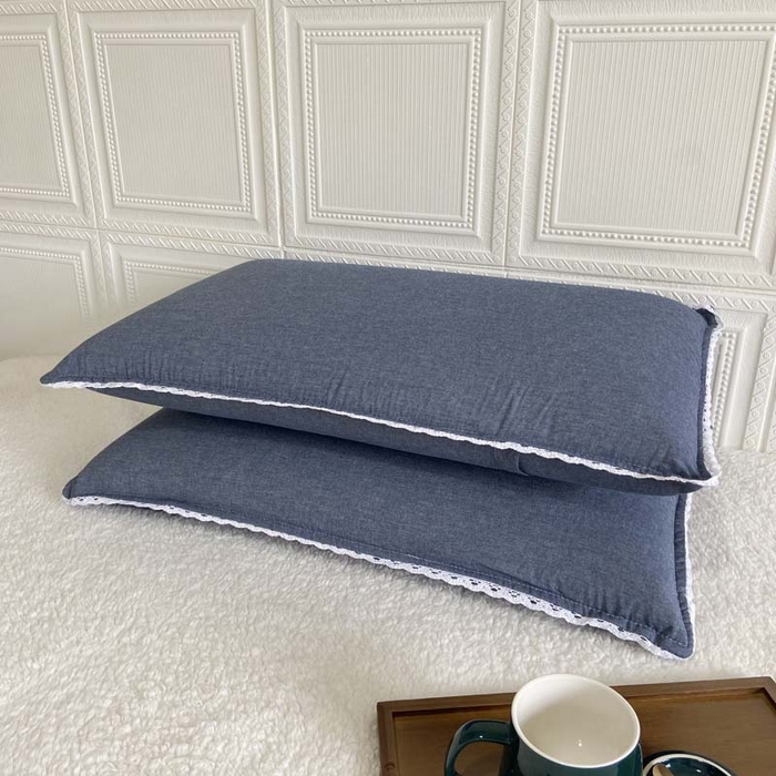 91家纺网 家纺一手货源 找家纺 卡奥家纺 2025新款A类纯棉色织枕套单枕套枕套单件 牛仔蓝
