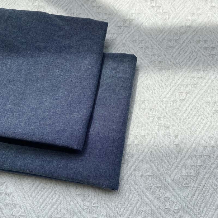 91家纺网 家纺一手货源 找家纺 卡奥家纺 2025新款A类纯棉色织枕套单枕套枕套单件 牛仔蓝